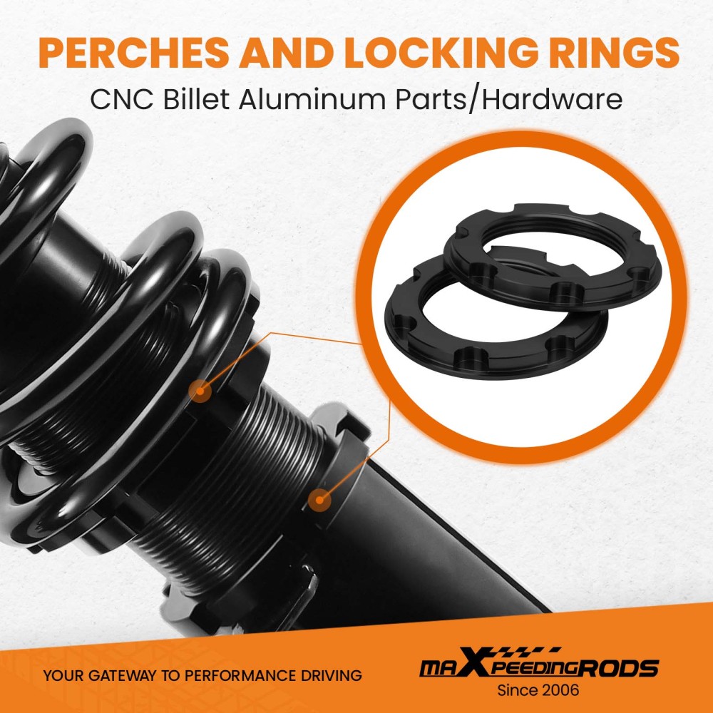 Coilovers Shock Struts Set compatible for BMW E36 318i 320i 91-98 24 Ways Adjustable Damper