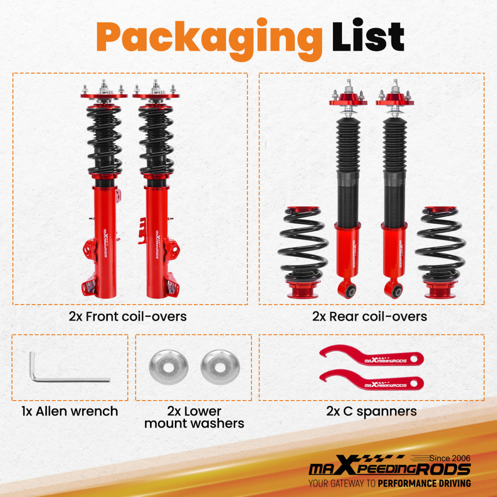 Coilover Coilovers Struts compatible for BMW E36 90-99 316i 318i 320i 323i 325i 328i 325is