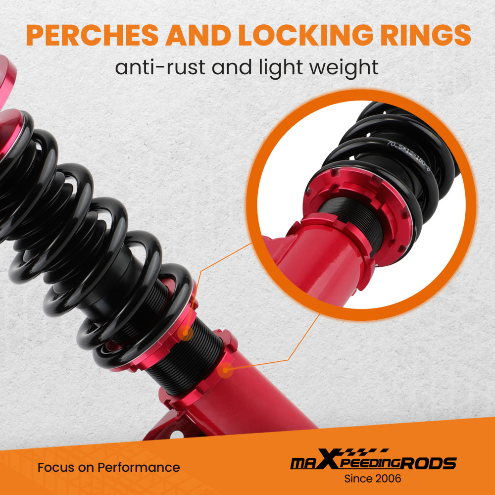 maXpeedingrods 24-Way Damper Adjustable Coilovers Kit compatible for BMW E36 3 Series