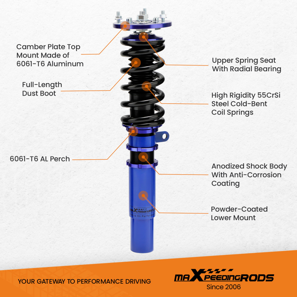 Compatible for BMW 5 Series 1996 - 2003 E39 525i 530i 528i 540i Shock Absorbers Coilovers suspension Kitlowering kit