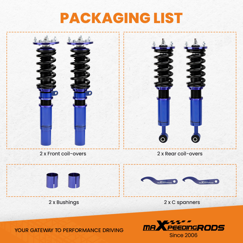 Compatible for BMW 5 Series 1996 - 2003 E39 525i 530i 528i 540i Shock Absorbers Coilovers suspension Kitlowering kit
