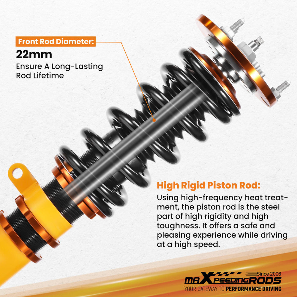 24 Ways Damping Adjustable Coilovers compatible for BMW 5  Series E39  525d 530d 535i 528i