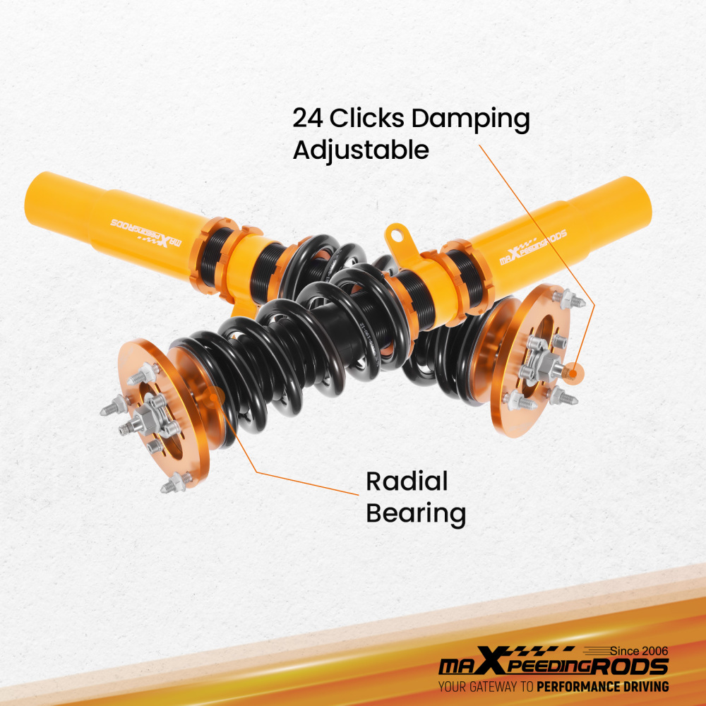 24 Ways Damping Adjustable Coilovers compatible for BMW 5  Series E39  525d 530d 535i 528i