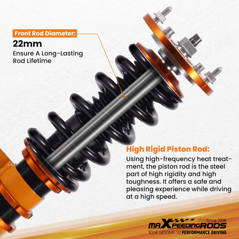 Kit de suspensión Coilover regulable / roscada compatible para BMW Serie 5 E39 Saloon 523i 2WD 1996-2003