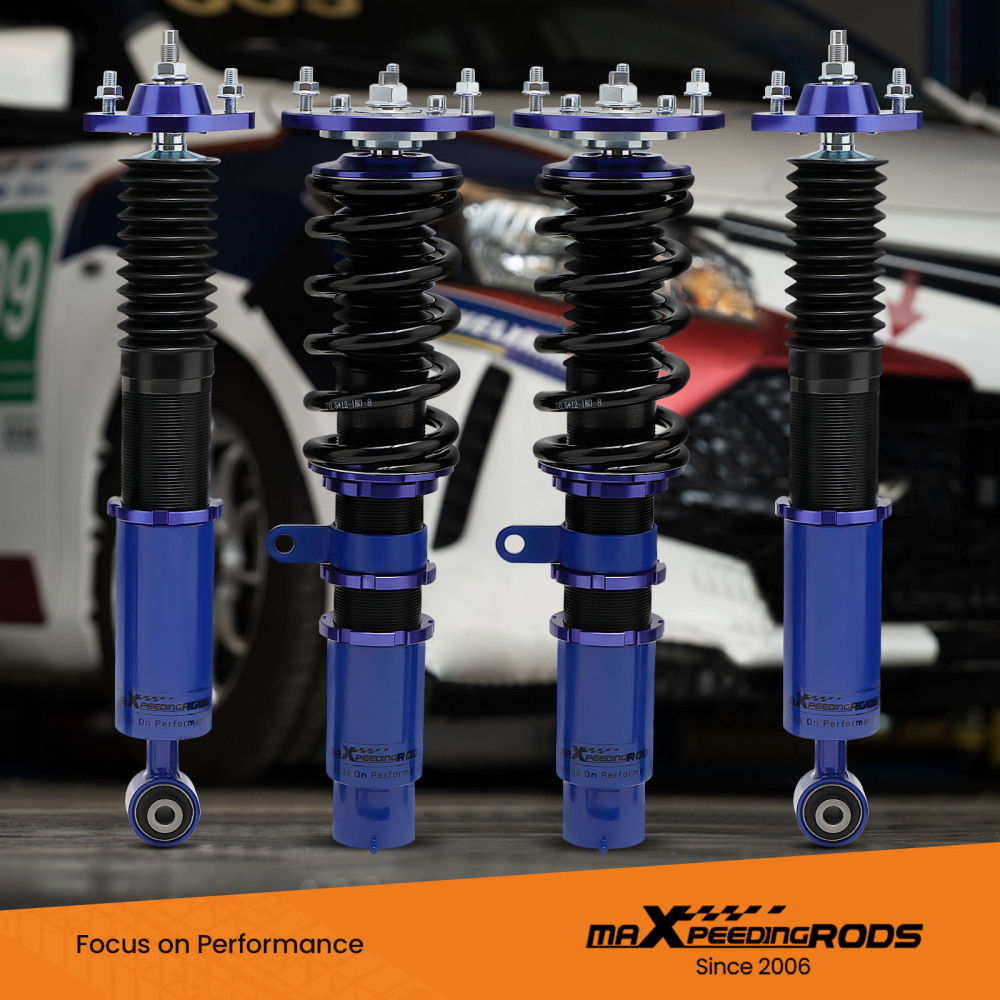 Height Adjustable Coilover Suspension Kit compatible for BMW E46 3 Series 1998 - 2006 320i 323ci 325i 328i Lowering Kit