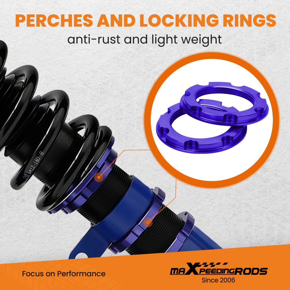 Height Adjustable Coilover Suspension Kit compatible for BMW E46 3 Series 1998 - 2006 320i 323ci 325i 328i Lowering Kit