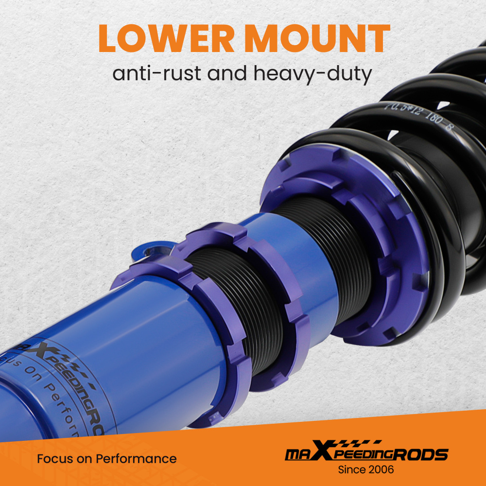 Height Adjustable Coilover Suspension Kit compatible for BMW E46 3 Series 1998 - 2006 320i 323ci 325i 328i Lowering Kit