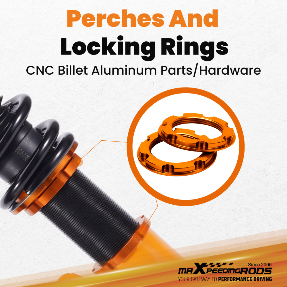 Kit ammortizzatori per auto Anteriore e Posteriore compatibile per BMW E46 3-Series 98-05 Lowering Kit