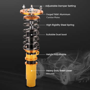 Compatible for BMW E46 3 Series 1998-2006 325i 330i Height And Damper Adjustable Coilover Suspension Kit Lowering Kit