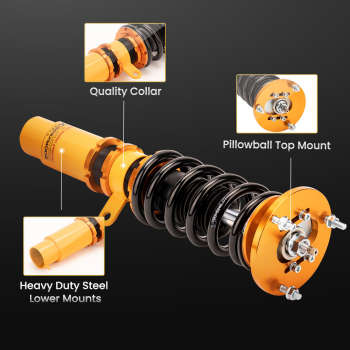 Compatible for BMW E46 3 Series 1998-2006 325i 330i Height And Damper Adjustable Coilover Suspension Kit Lowering Kit