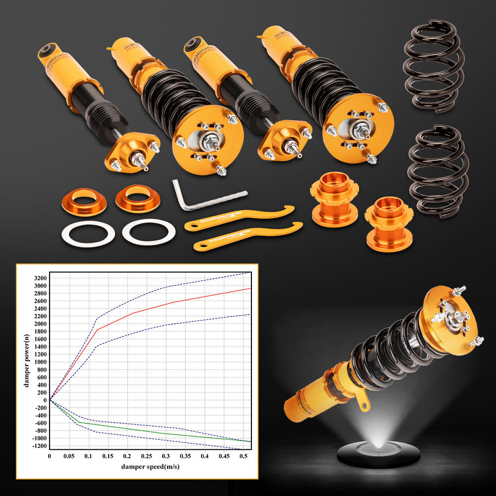 Compatible for BMW E46 3 Series 1998-2006 325i 330i Height And Damper Adjustable Coilover Suspension Kit Lowering Kit