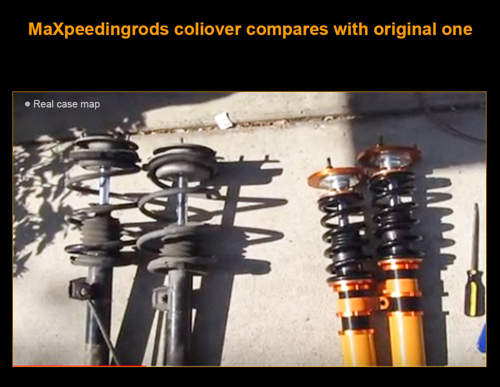 Compatible for BMW E46 3 Series 1998-2006 325i 330i Height And Damper Adjustable Coilover Suspension Kit Lowering Kit