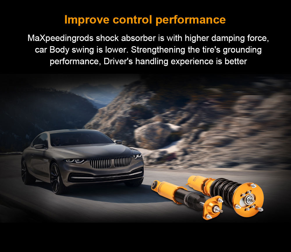 Compatible for BMW E46 3 Series 1998-2006 325i 330i Height And Damper Adjustable Coilover Suspension Kit Lowering Kit