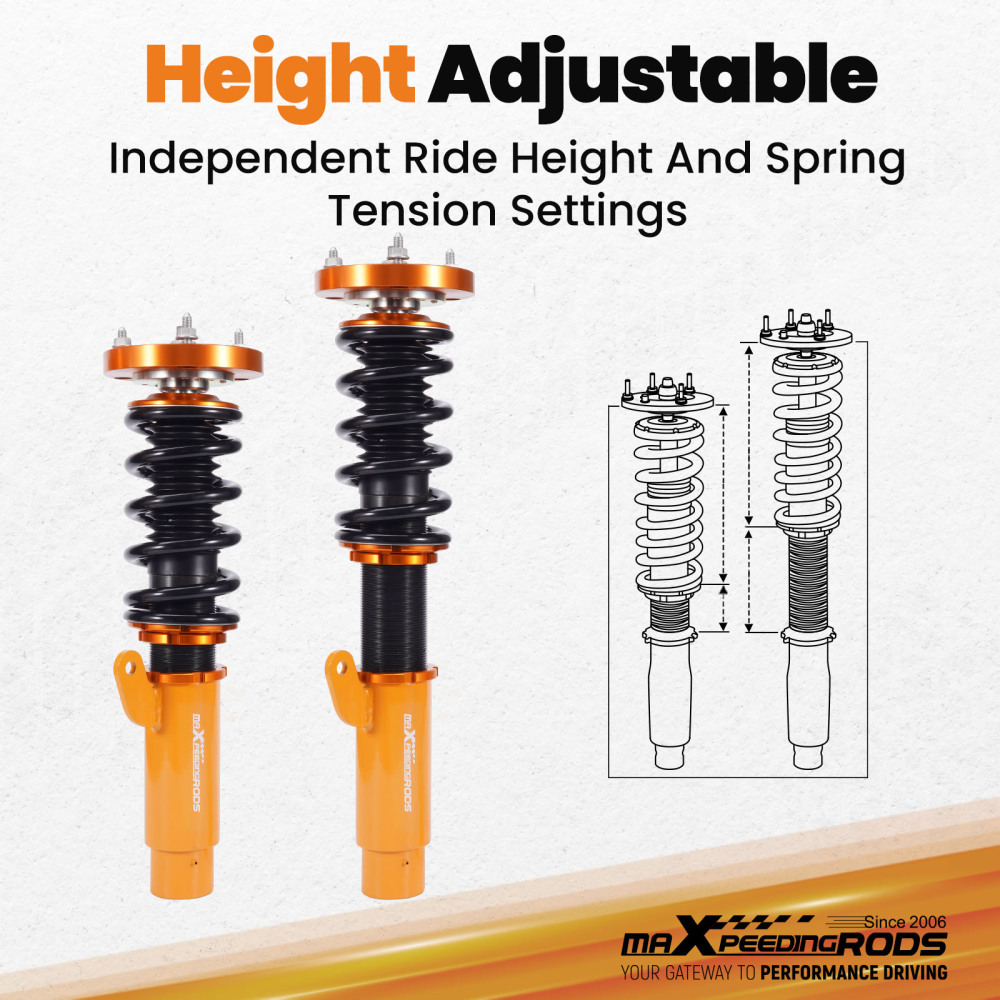 Coilovers Shock Dampers Springs Lowering Kit compatible for BMW E46 sedan 330i 325i 328i 1998-2005
