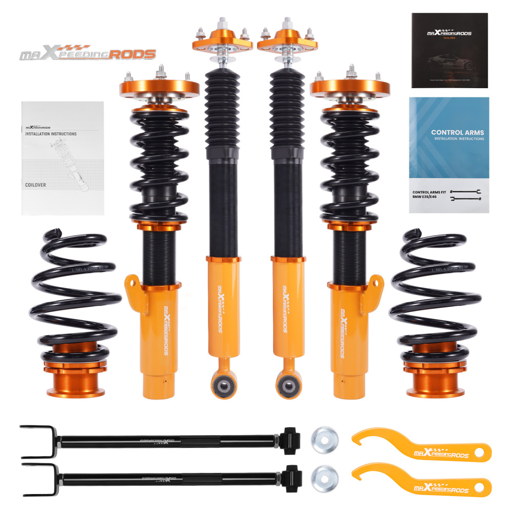 Coilover Springs+ Control Arms compatible for BMW 3 2-door Convertible (e46) 330ci 325ci