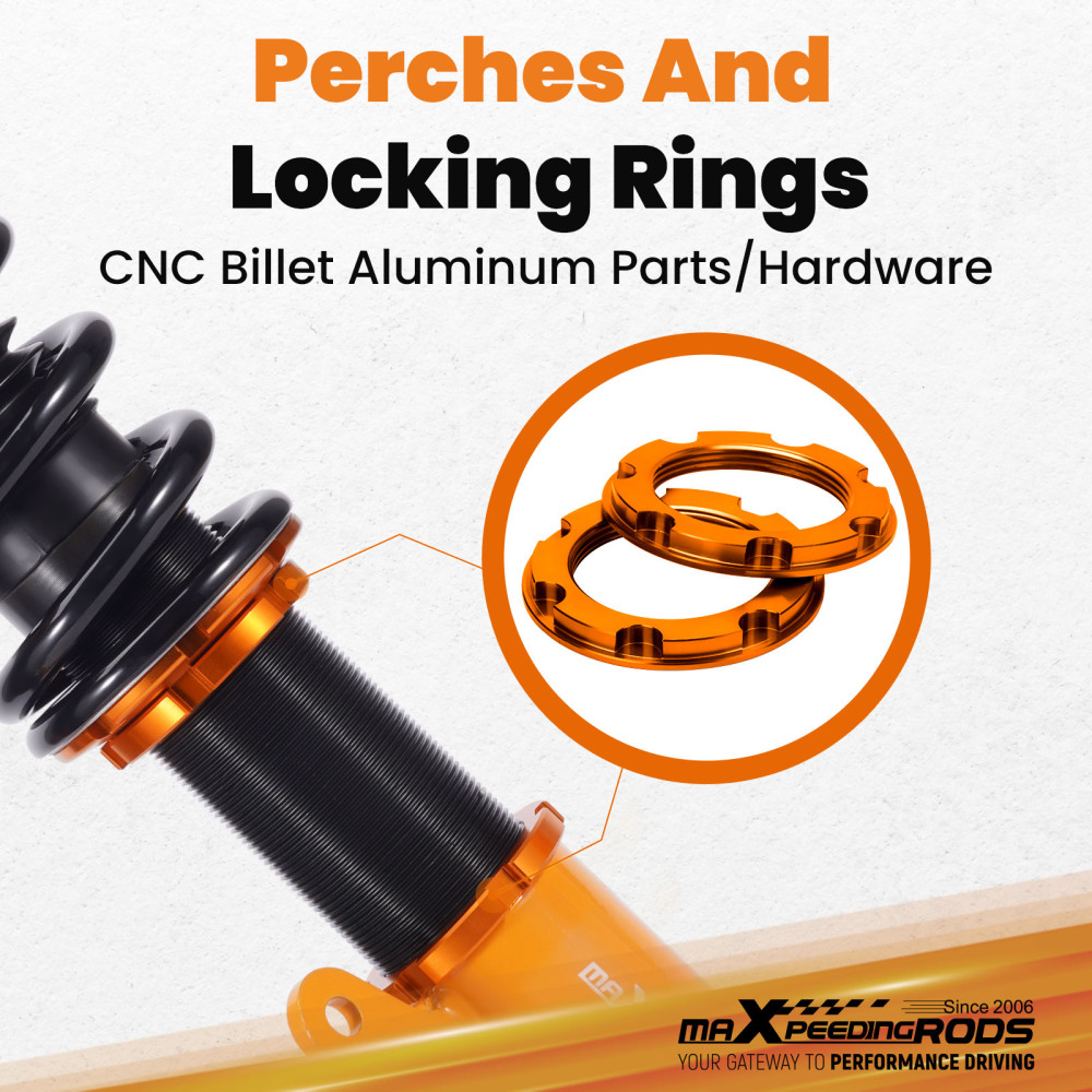 Coilover Springs+ Control Arms compatible for BMW 3 2-door Convertible (e46) 330ci 325ci