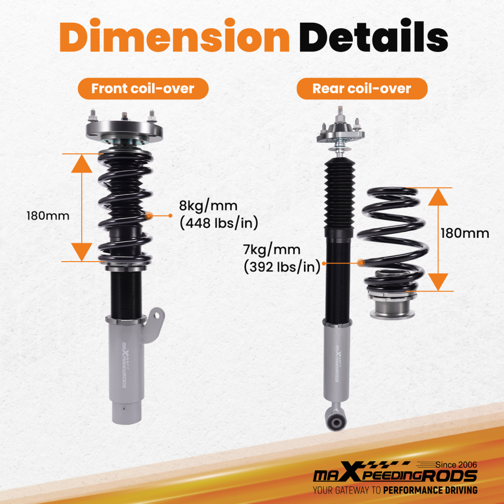 Adjustable Coilovers Coil Over Spring compatible for BMW E46 320ci 325ci Coupe Sedan Shock