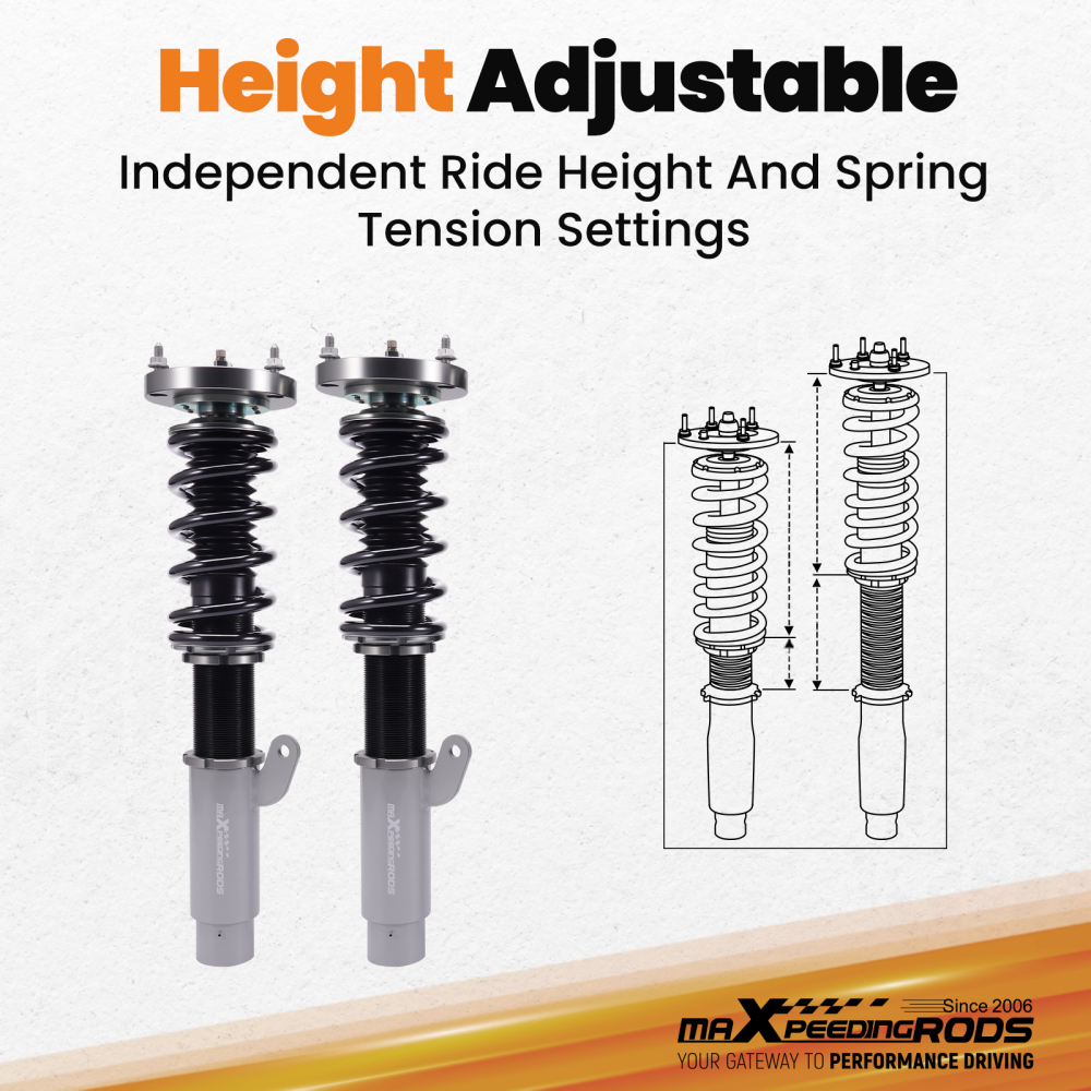 Adjustable Coilovers Coil Over Spring compatible for BMW E46 320ci 325ci Coupe Sedan Shock