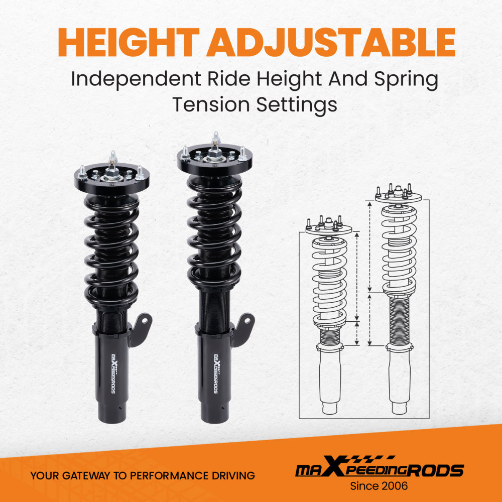Coilovers compatible for BMW E46 328 325 330 1999-2005 24 Ways Dampers Springs Lowering Kit