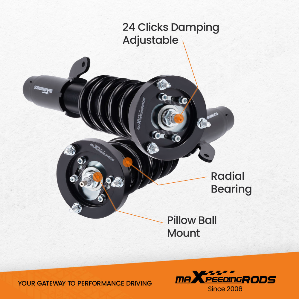 Coilovers compatible for BMW E46 328 325 330 1999-2005 24 Ways Dampers Springs Lowering Kit