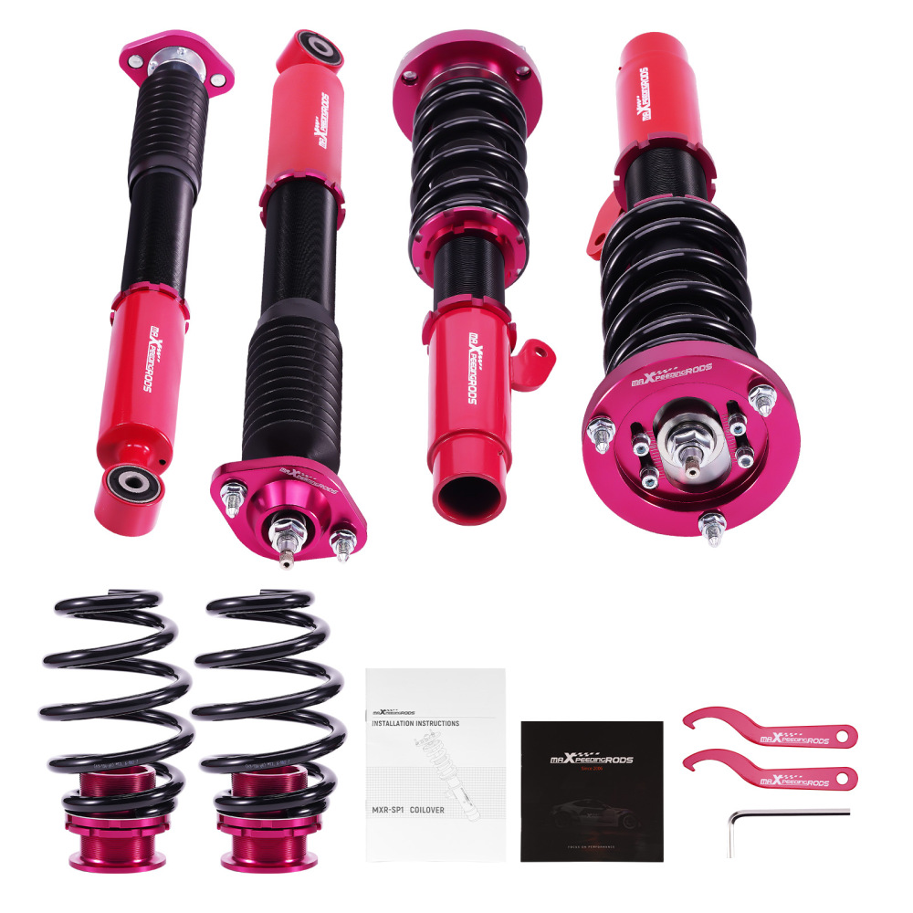 Compatible for BMW E46 M3 All Models 1998-2005 4pcs 24 Damper Adjustable Suspension Coilovers Shock Absorber kits Lowering Kit