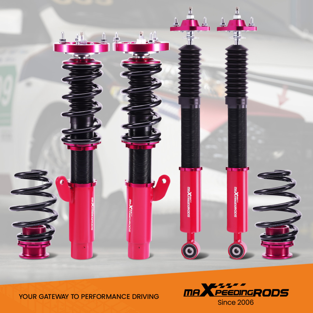 Compatible for BMW E46 3 Series 1998-2006 320i 318i Height And Damper Adjustable Coilover Suspension Kit Lowering Kit
