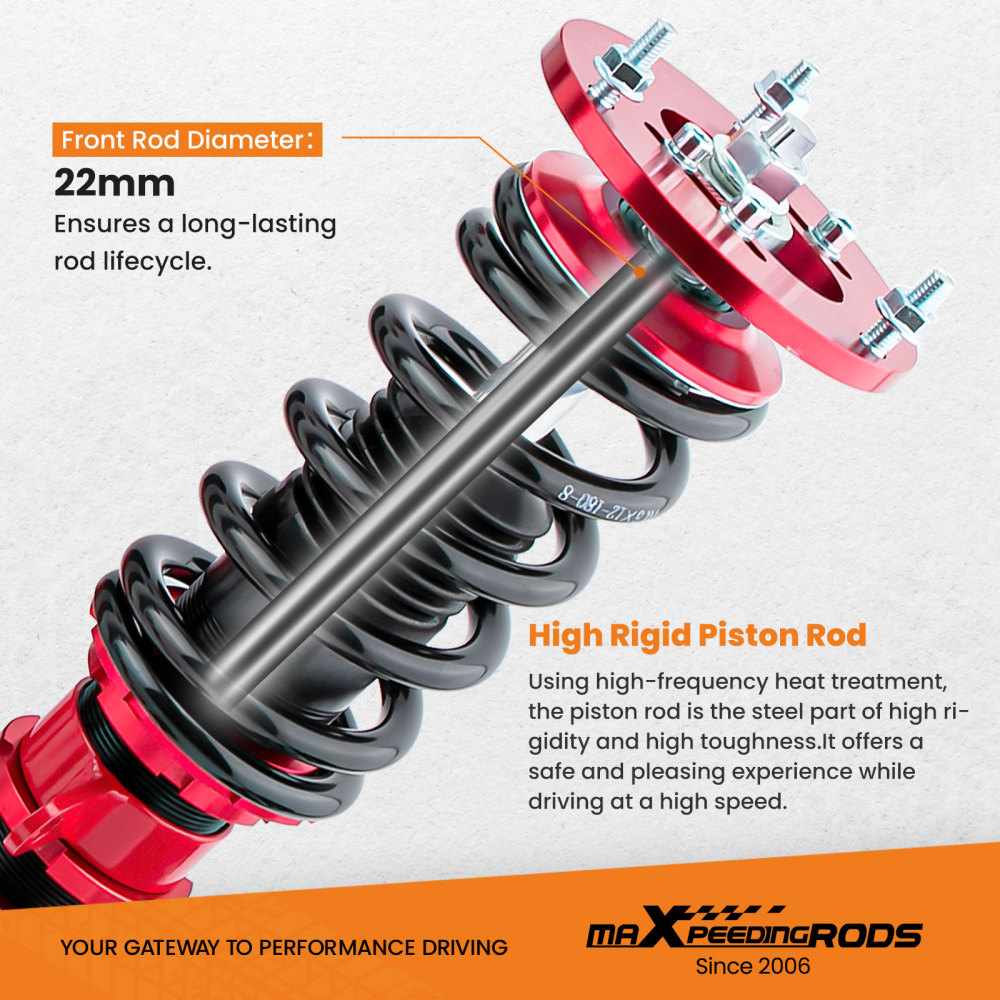 Compatible for BMW E46 Coilovers 3 Series 1998 - 2006 325i 323i 328i 320i Height Adjustable Coilover Suspension Kit Lowering Kit