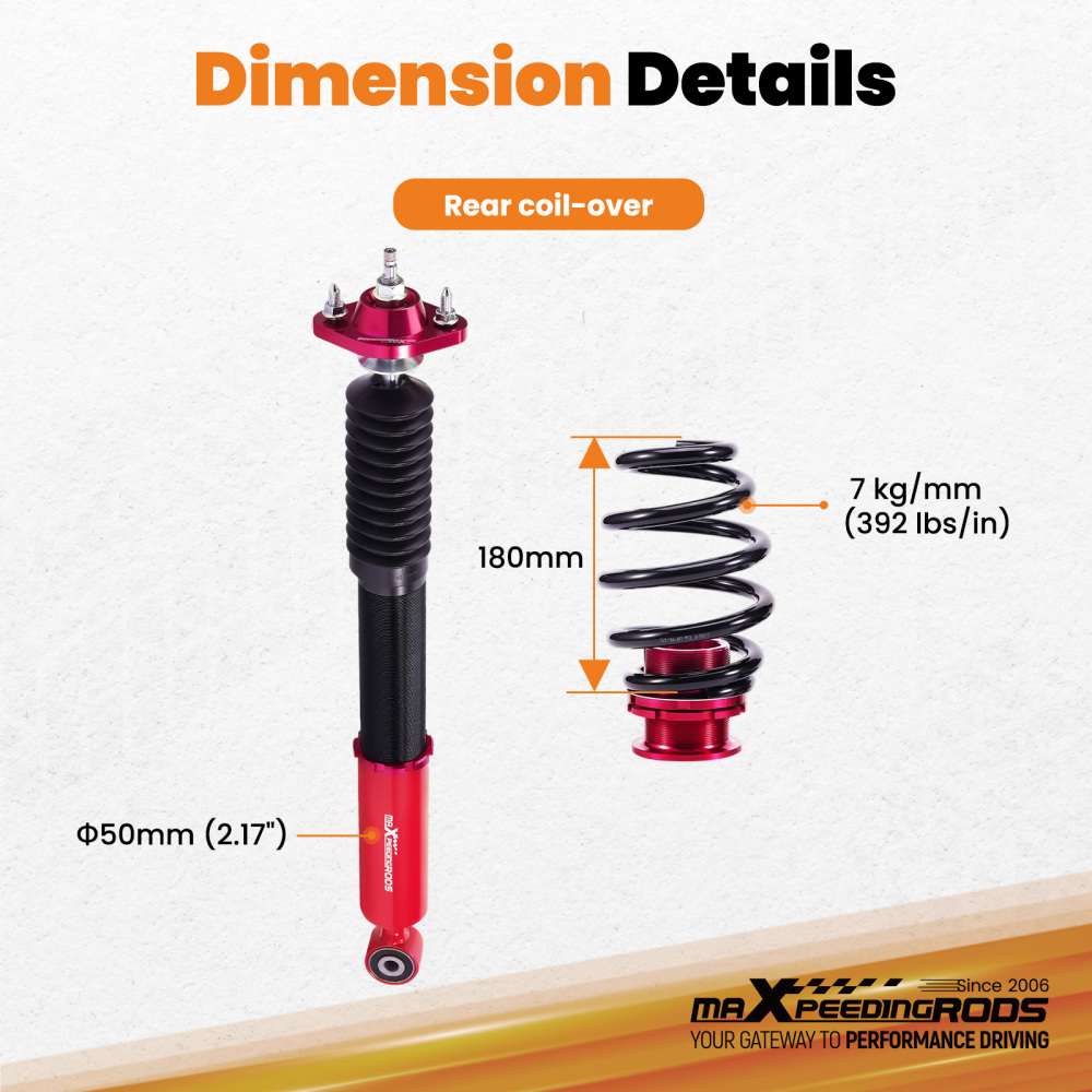 Rear Coilovers compatible for BMW 3 Sereis E46 CoupeSaloon 1998-2006 316 330 328 325 323