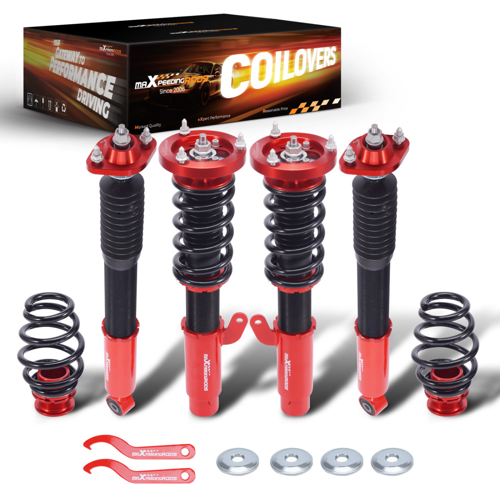 4pcs Adjust Height Coilovers Suspension Kits Shock Absorber compatible for BMW 3 Series E46 1998-2005
