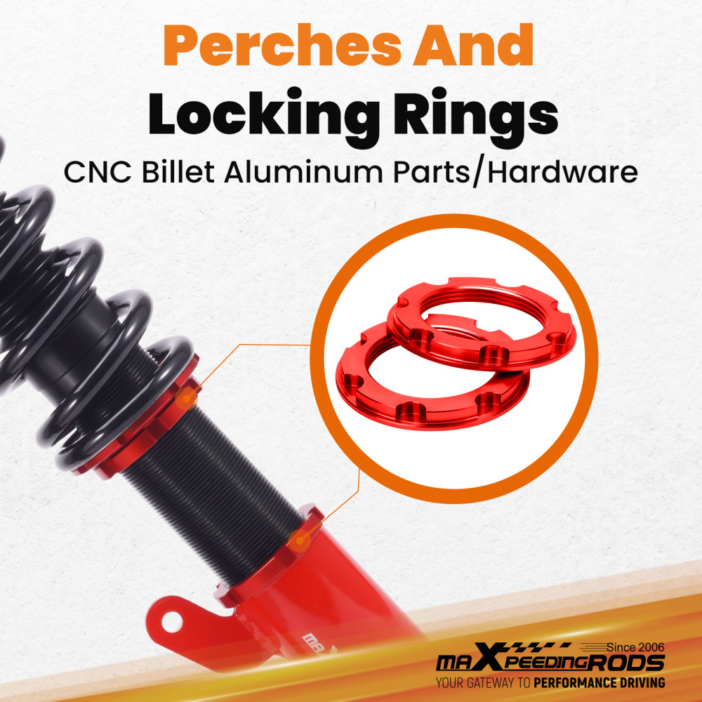 4pcs Adjust Height Coilovers Suspension Kits Shock Absorber compatible for BMW 3 Series E46 1998-2005