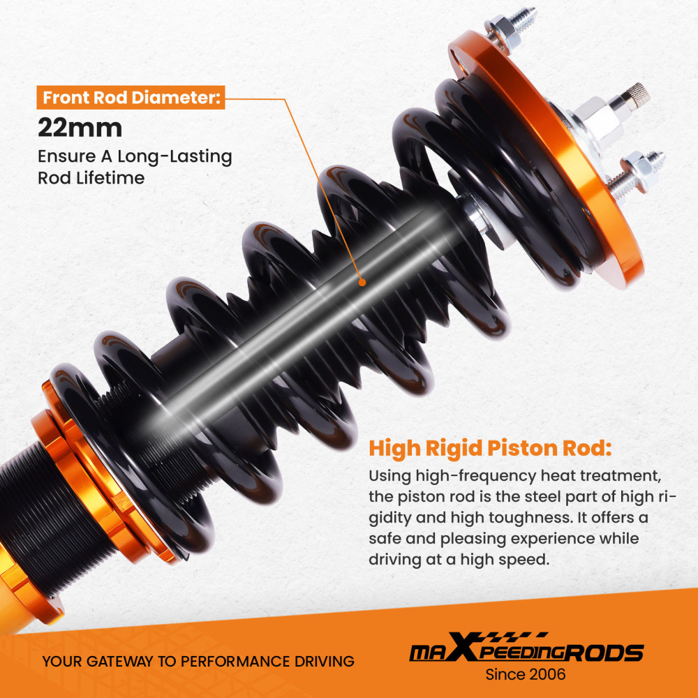 Réglable Hauteur Combinés Filetés compatible pour BMW 5 Series E60 AWD 2004 a 2010 xDrive