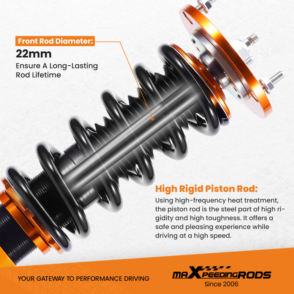 Réglable Hauteur Combinés Filetés compatible pour BMW 5 Series E60 AWD 2004 a 2010 xDrive