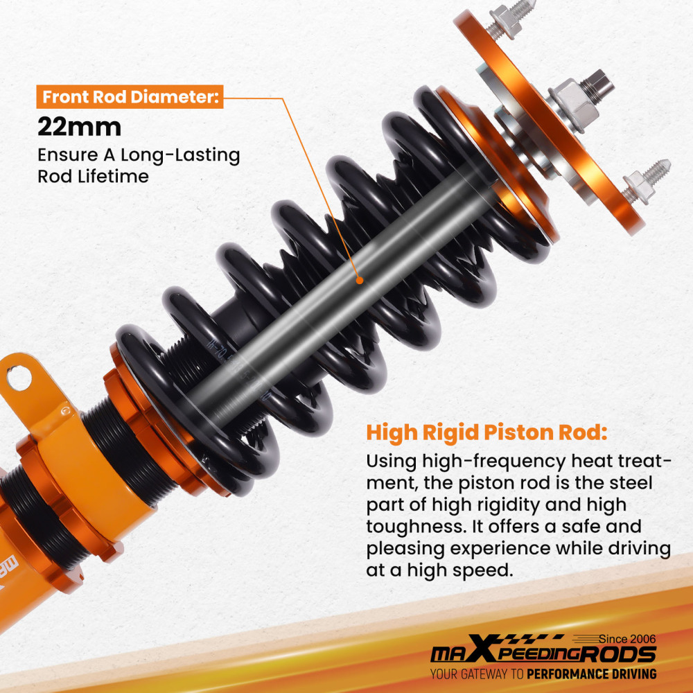 Compatible for BMW 5 Series E60 Sedan AWD 2004-2010 Street Coilovers Suspension Spring Strut Lowering Kit