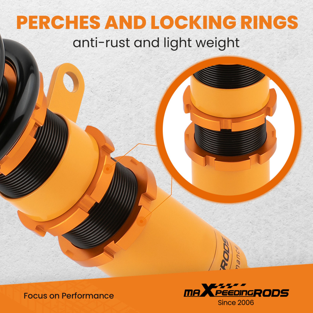 Maxpeedingrods Coilovers 24 Way Damper Shocks compatible for BMW 5 Series AWD XI E60 03-10 lowering kit