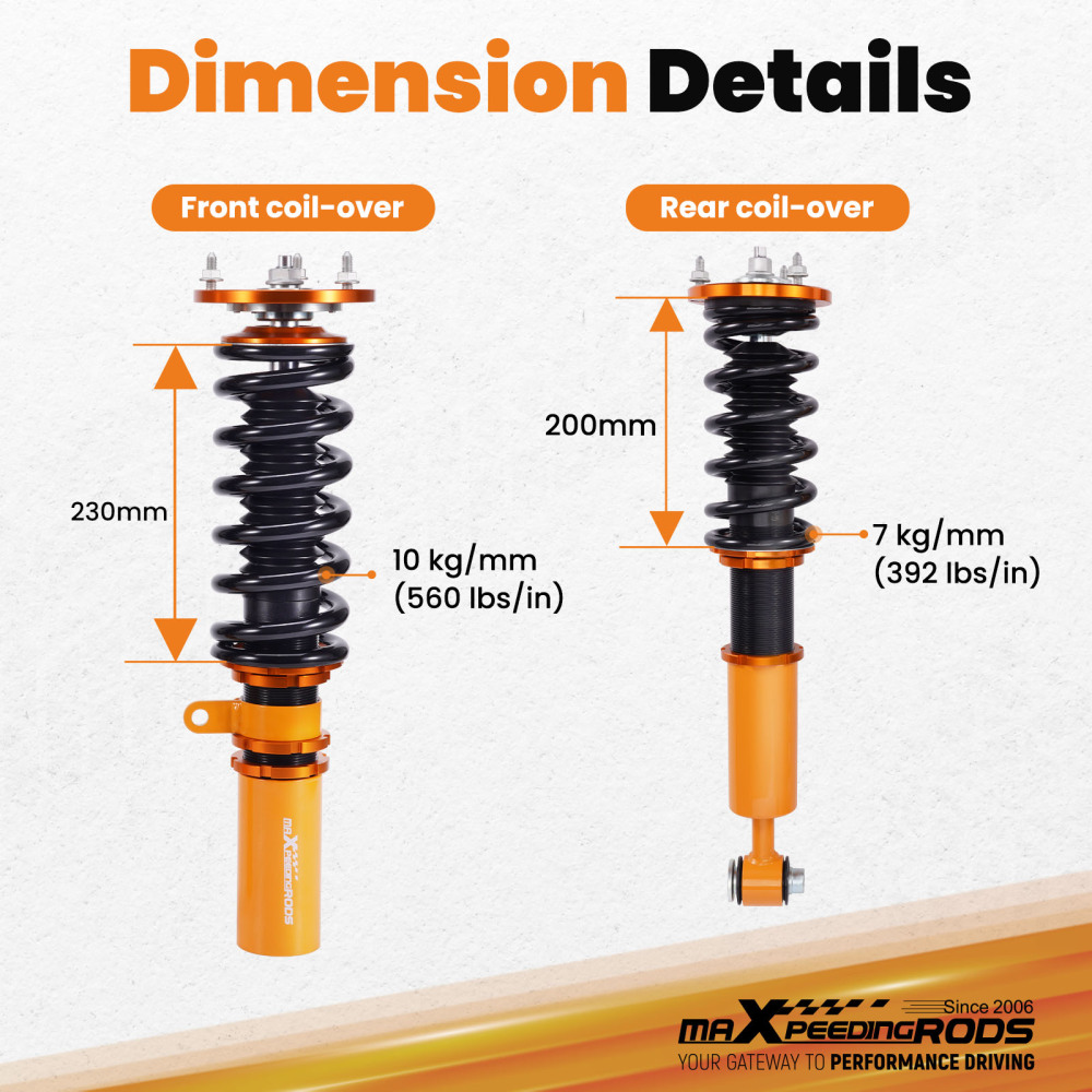 Coilovers Shock Struts compatible for BMW 5 Series E60 Sedan 2004-2010 523 525 528 530 RWD