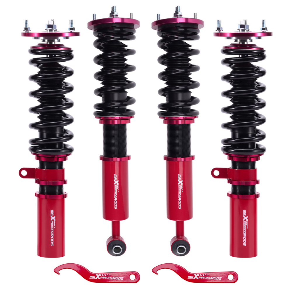 Adjustable Height Red Coilovers Suspension Kits Compatible for BMW 5 series E60 2004-2010 Sedan RWD lowering kit