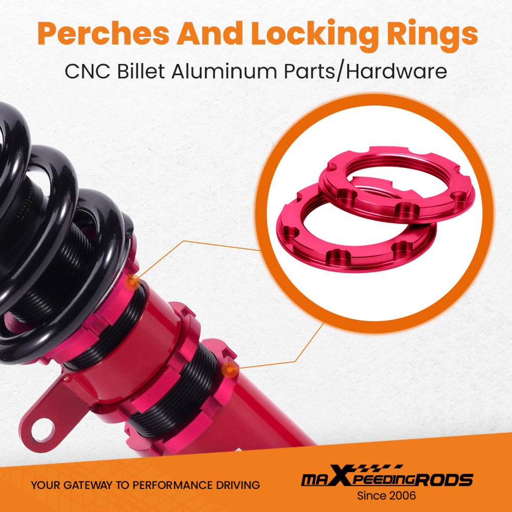 4x Suspension Struts compatible pour BMW E60 2004-2010 Réglable Amortisseurkit d'abaissement