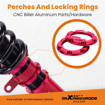 4x Suspension Struts compatible pour BMW E60 2004-2010 Réglable Amortisseurkit d'abaissement