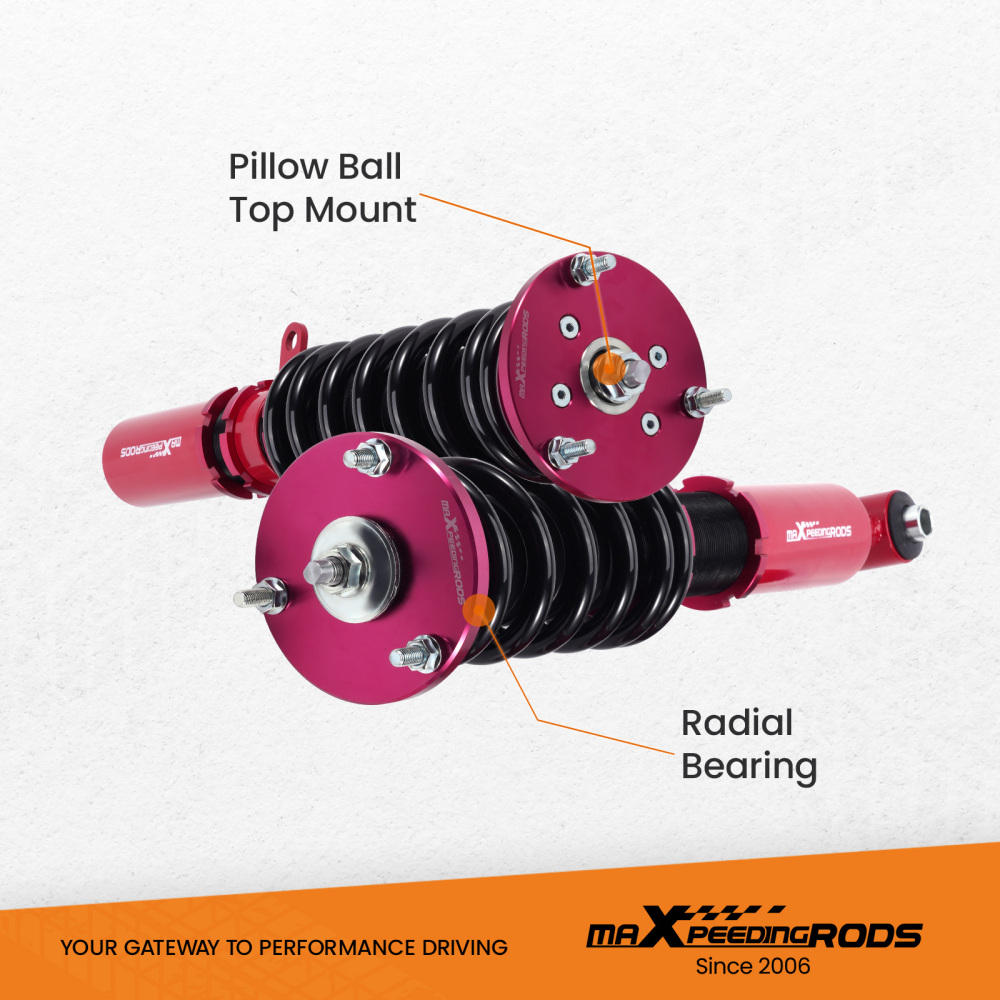 4x Suspension Struts compatible pour BMW E60 2004-2010 Réglable Amortisseurkit d'abaissement