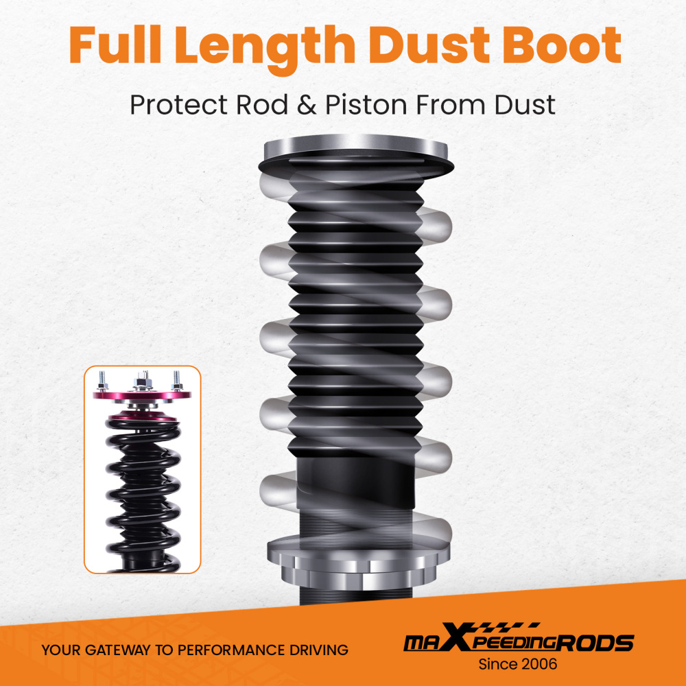 4x Suspension Struts compatible pour BMW E60 2004-2010 Réglable Amortisseurkit d'abaissement