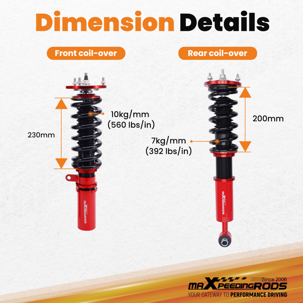 2004 - 2010 compatible for BMW 5 Series E60 Sedan Adjustable Damper 525i 530i 535i 550i Coilover Kit lowering kit