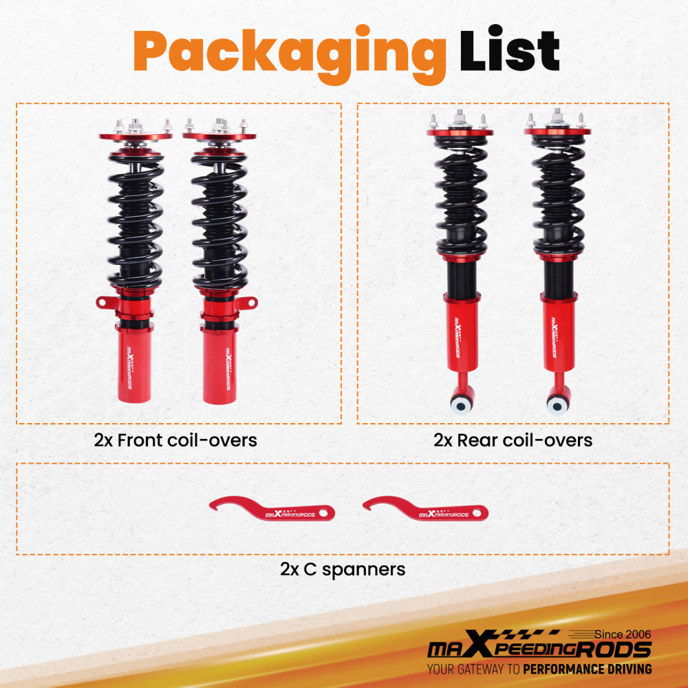 Coilover Suspension Strut kits compatible for BMW 5 Series (E60) Sedan 525i,528i 2004-2010