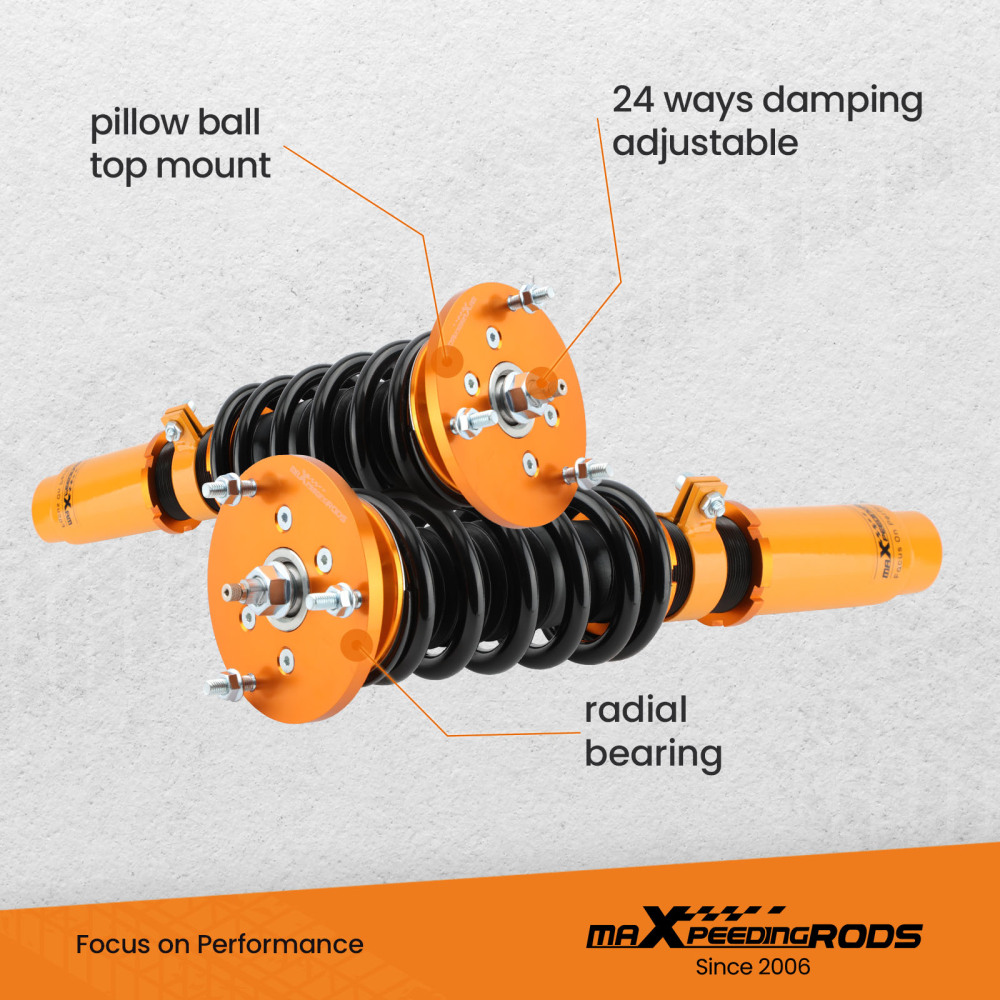 Upgrade Coilover Spring Shock Struts compatible for BMW Z4 E85 Roadster + Coupe Lowering Kit