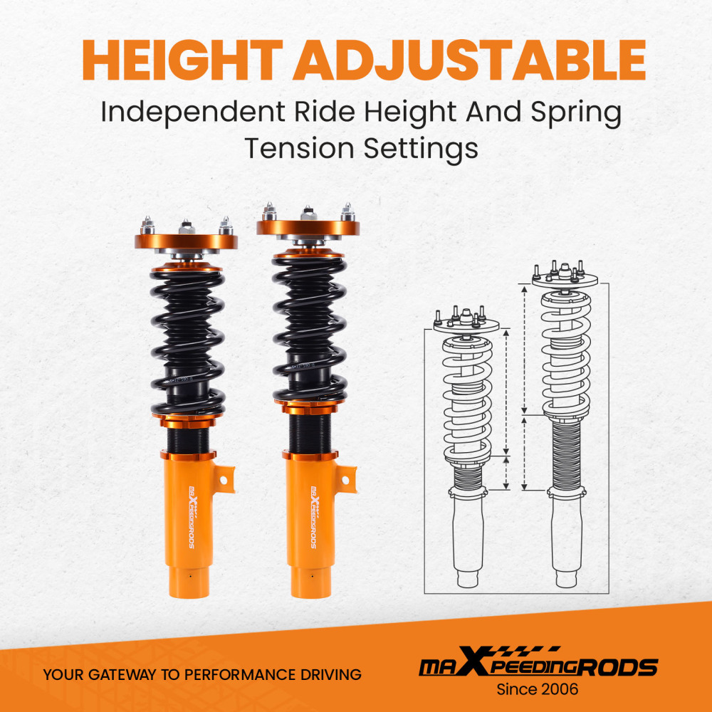 Coilover Damper Suspension compatible for BMW E92 E93 325 328 330 335 07-11 Lowering Kit