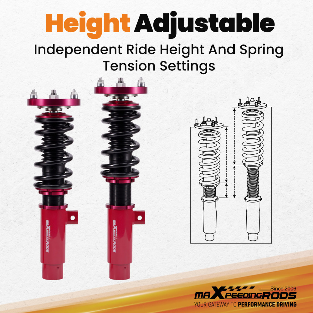 Coilovers Adjustable Struts Shocks Kit compatible for BMW 3-Series 04-13 E90 E92 E93 RWD