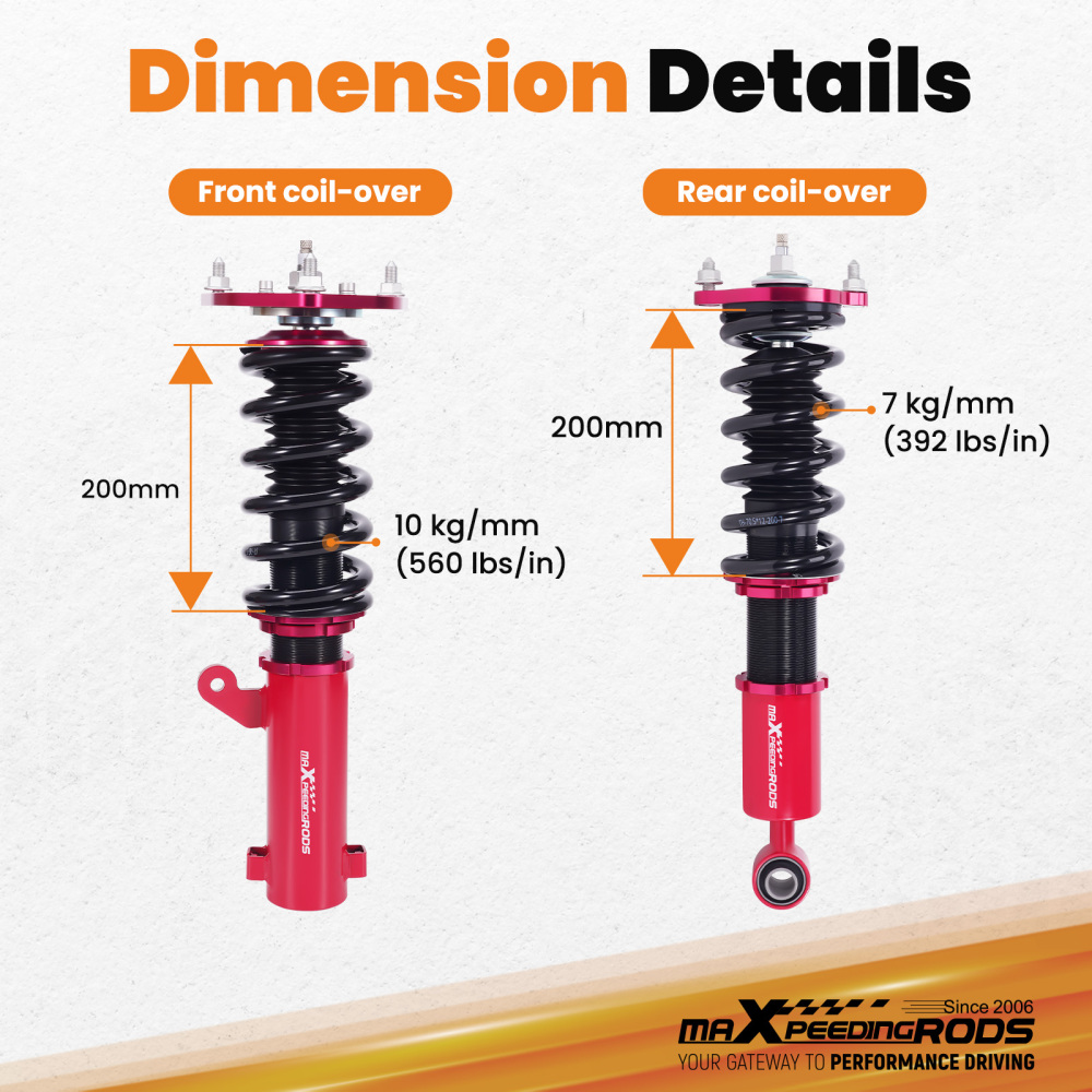 24 Way Damper Coilovers Suspension Springs Kit compatible for Mitsubishi Eclipse 2000-2005