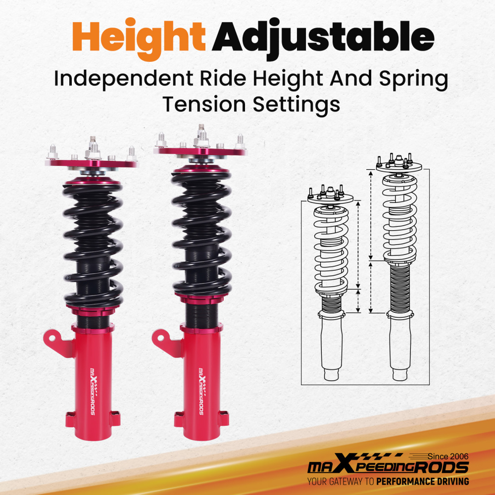 24 Way Damper Coilovers Suspension Springs Kit compatible for Mitsubishi Eclipse 2000-2005
