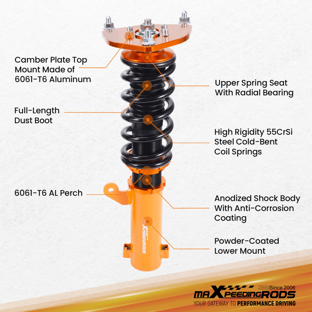 Complete Coilovers Set compatible for Mitsubishi Eclipse 4G 2006-2012 Galant DJ 2004-2012 Shocks lowering kit