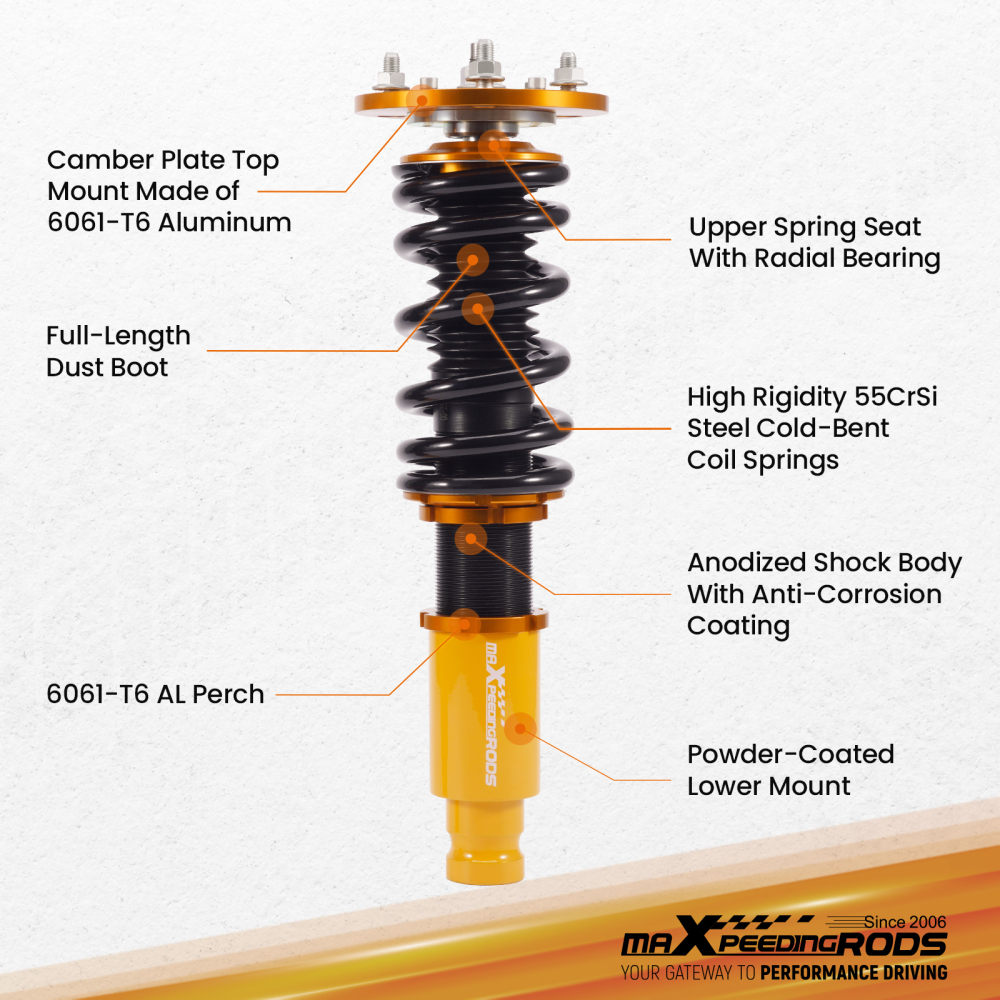 1995-1999 compatible for Mitsubishi Eclipse Galant Height Adjustable Coilover Kits Coilovers