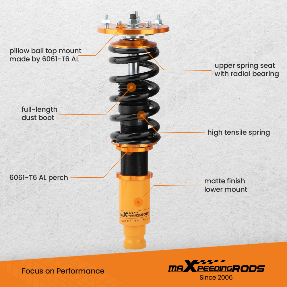 Coilover Ammortizzatori compatibile per Mitsubishi Eclipse 1995-1999 D38A D33A D32A